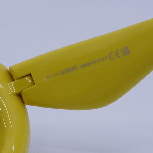Loewe LW40117I 39A Sunglasses Shiny Yellow Cat Eye Frame, Grey Lenses - Picture 7 of 10